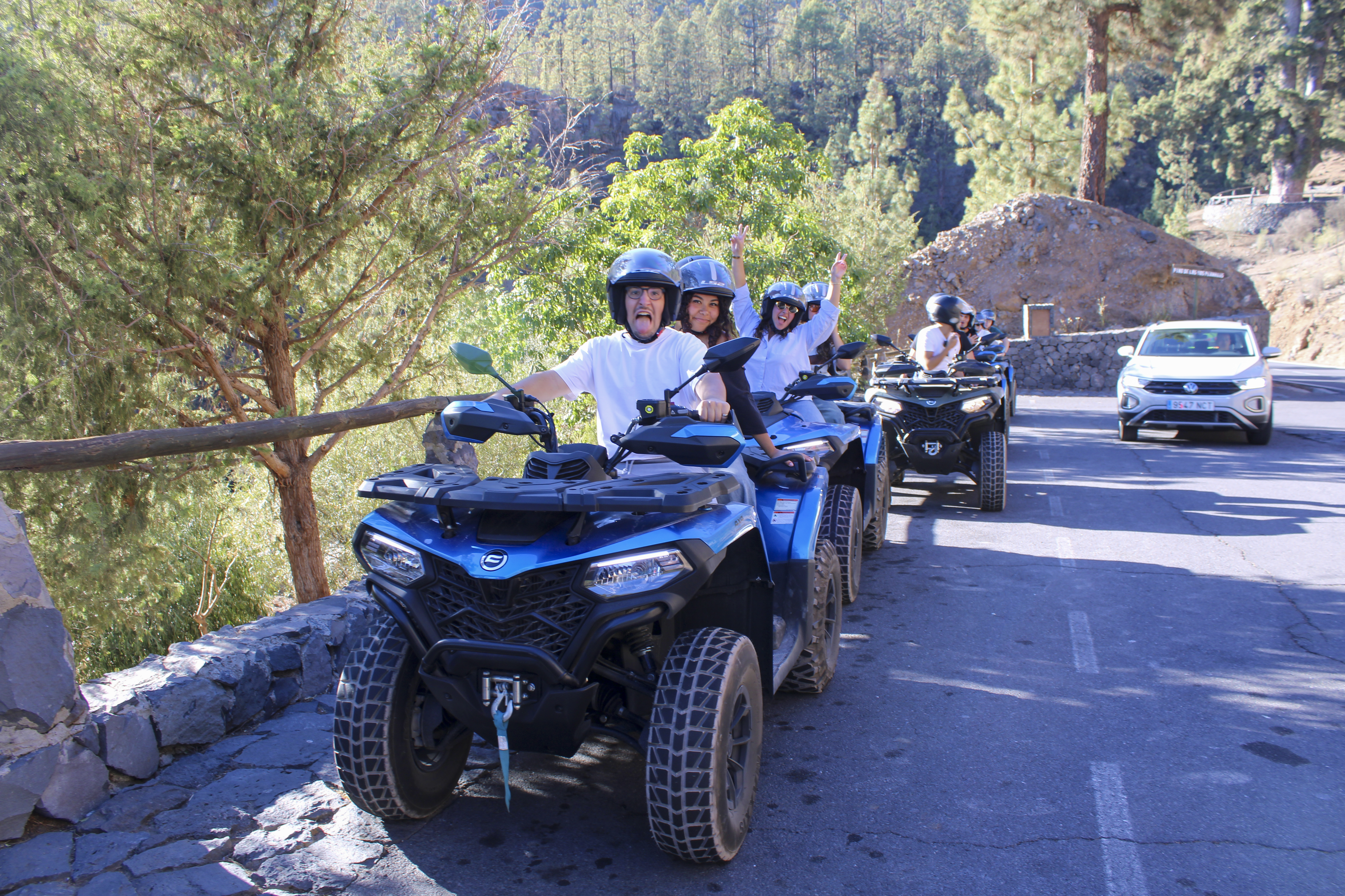 Panoramic sunset views over the clouds during a Mount Teide quad tour in Tenerife